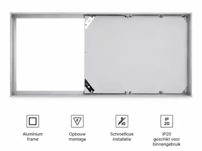 8x Opbouwframe voor LED Paneel – 600x300mm – FRAME-3060 – kavel bij XL Auctions
