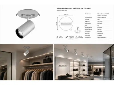 10x Inbouw Monopoint Rail Adapter – Zilver – kavel bij XL Auctions
