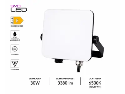10x Frameloze LED Schijnwerper 30W – 6400K – PEGASUS-30 – kavel bij XL Auctions