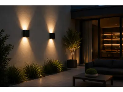 6x LED Buitenwandlamp – 4W – 4200K – Zwart – IP65 – SEKOYA – kavel bij XL Auctions