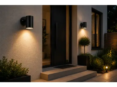 4x Buitenwandlamp GU10 – Zwart – IP44 – MANOLYA-1 – kavel bij XL Auctions