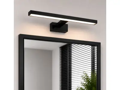 2x LED Spiegel-/Schilderijlamp 12W – Zwart – LEYLEK-12 – kavel bij XL Auctions