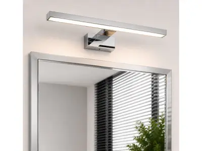 2x LED Spiegel-/Schilderijlamp 8W – Chroom – LEYLEK-8 – kavel bij XL Auctions