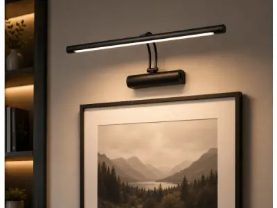 2x LED Spiegel-/Schilderijlamp 8W – 4200K – Zwart – ANKA-8 – kavel bij XL Auctions