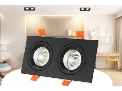 10x Downlight Houder – Kantelbaar – GU10 – Zwart – EP-2 – kavel bij XL Auctions