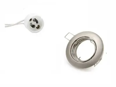 50x Downlight Houder – Kantelbaar – GU10 – Zilver – kavel bij XL Auctions