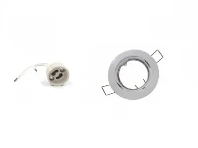 50x Downlight Houder – Kantelbaar – GU10 – Wit – kavel bij XL Auctions