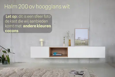 TV-meubel incl. 2 Cocons, RAAT, Halm 200 OV, Hoogglans wit – kavel bij Onlineveilingmeester, Groningen