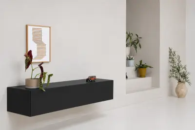 TV-meubel incl. lowboard-onderstel, RAAT, Norm 120, Zwart – kavel bij Onlineveilingmeester, Groningen
