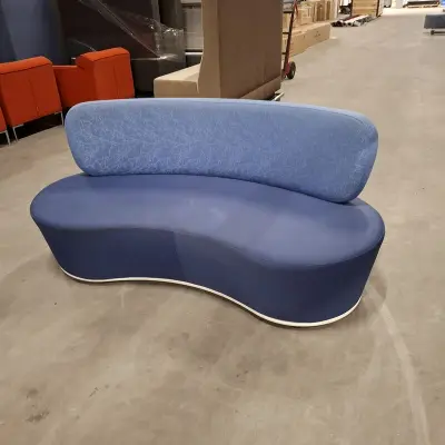 Ronde bank Kidney, Blauw – kavel bij Onlineveilingmeester, Groningen
