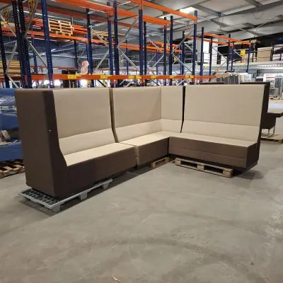 3x Bank, Beige / antraciet – kavel bij Onlineveilingmeester, Groningen