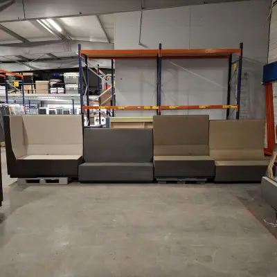 4x Bank, Beige / Antraciet – kavel bij Onlineveilingmeester, Groningen