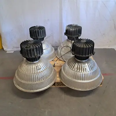 4x Lamp, Industrieel, Grijs / Chroom – kavel bij Onlineveilingmeester, Groningen