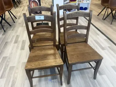 4 houten stoelen – kavel bij VH Auctions