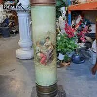 Frans beschilderde metalen zuil in groene tint - eind 19e E – kavel bij BOPA Auctions, Aarsele