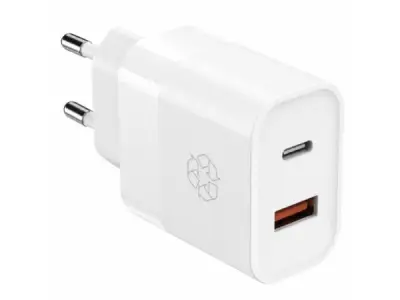 Ëssentials by Upström Dual-Port Oplader 30W – USB-C & USB-A – kavel bij XL Auctions
