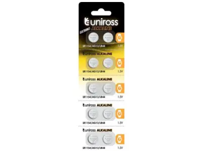 2X Uniross Alkaline Coin Cells AG13 10 pack – kavel bij XL Auctions