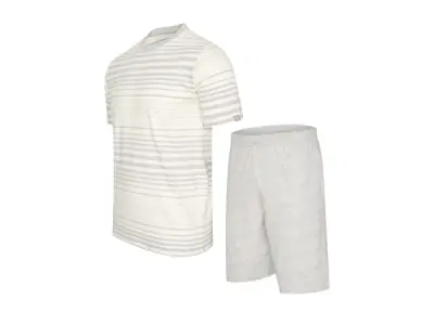 Cappuccino Italia Venezia Pyjama Grijs/Wit - L – kavel bij XL Auctions