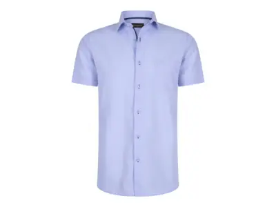 Cappuccino Italia Heren Palermo Overhemd Korte Mouw Sky Blauw - L – kavel bij XL Auctions