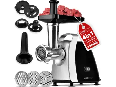 Clatronic® Vleesmolen 1000W - FW 3803 - incl. worstvuller – kavel bij XL Auctions
