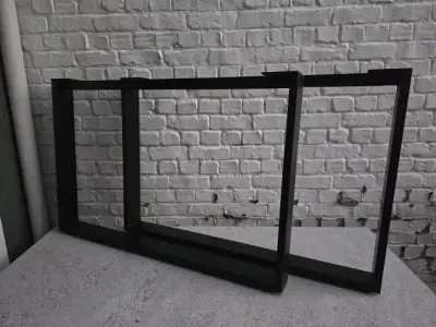 Set van 2 U poten in zwart metaal 110x74cm – kavel bij Openbare Verkopen, Ingelmunster