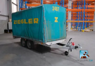 Dubbelassige aanhangwagen – kavel bij Clicpublic