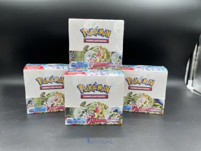 4 TCG-boosterboxen Karmesin & Purpur POKÉMON - Duitstalig – kavel bij VH Auctions
