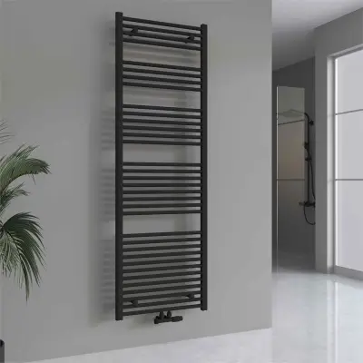 1 X H1800xb600 Handdoekradiator Mat Zwart - Linteo – kavel bij Hammertime, Bornem