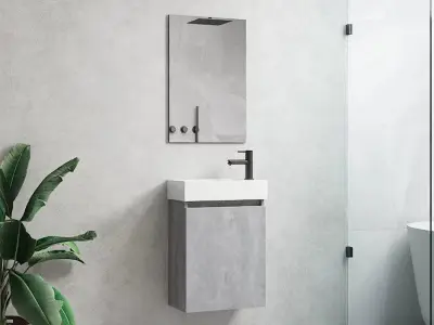 1 X 40cm Toiletmeubel Beton Grijs - Como 40-05 – kavel bij Hammertime, Bornem