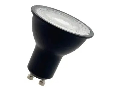 [01148] 7w Gu10 Led Spot With Lens 3000k Black – kavel bij Hammertime, Puurs
