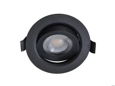 [01158] 4.9w Smd Led Recessed Spot 3000k Black With Lens – kavel bij Hammertime, Puurs