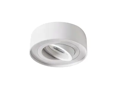 [00841] Gu10 Recessed Fixture, White, Tiltable, With Lamp Holder – kavel bij Hammertime, Puurs