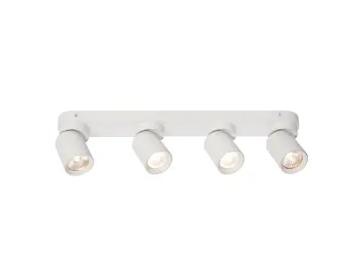 [00967] Gu10 Surface-Mounted Spotlight Fixture 4 Cylinders Sand White Rotatable – kavel bij Hammertime, Puurs