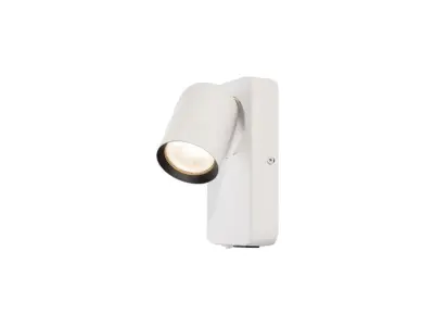 [00944] Bedside Lamp Wall Light Gu10 Fixture Cylinder White And Black Adjustable – kavel bij Hammertime, Puurs