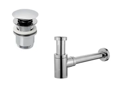1 X Design Sifon Met Afvoerplug Chrome – kavel bij Hammertime, Bornem