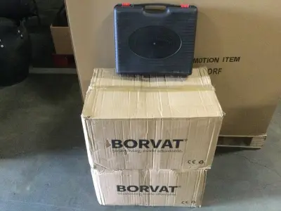 Ca. 12x Portable gasstel Borvat, zwart – kavel bij Onlineveilingmeester, Zutphen