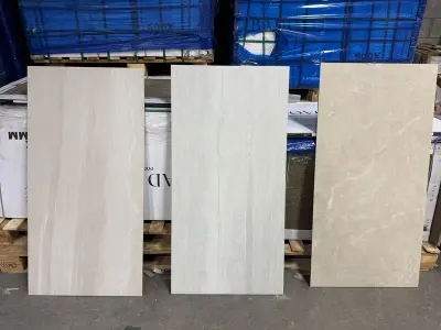 Travertinlook tegel 60x 120- 48,96m2 Badovo – kavel bij Onlineveilingmeester, Zutphen