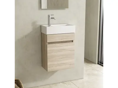 Fontein + Meubel Natural Oak 40 cm, Karo, natural oak – kavel bij Onlineveilingmeester, Zutphen