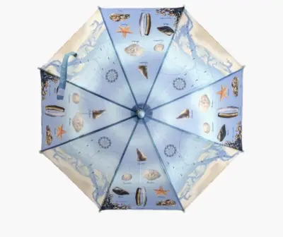 Ca. 23x Kinder paraplu's met strand design Esschert Design, lichtblauw – kavel bij Onlineveilingmeester, Zutphen