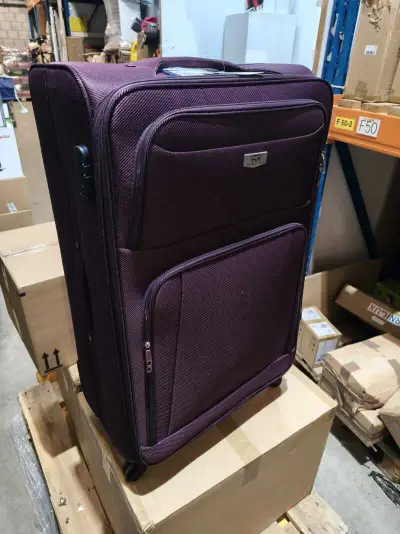 Grote reiskoffer, met cijferslot en op wielen Royalty Line, aubergine – kavel bij Onlineveilingmeester, Zutphen