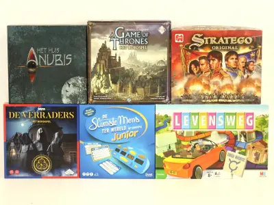 Set van 6 bordspellen – kavel bij De Kringwinkel, Antwerpen