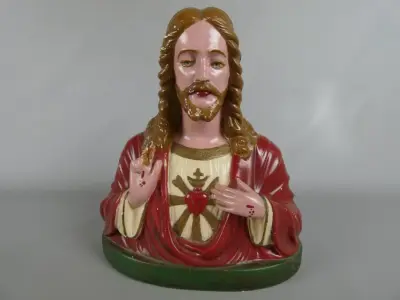 Beeld van Jezus met beschadiging – kavel bij De Kringwinkel, Diest