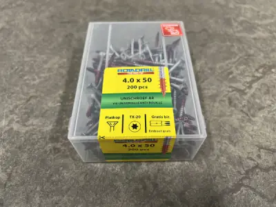8x Rotadrill universeelschroeven ø4,0x50mm AR 200-pack – kavel bij XL Auctions