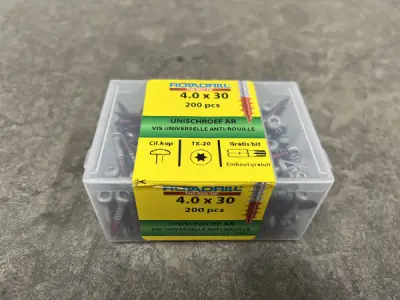 8x Rotadrill unischroeven ø4,0x30mm AR 200-pack – kavel bij XL Auctions