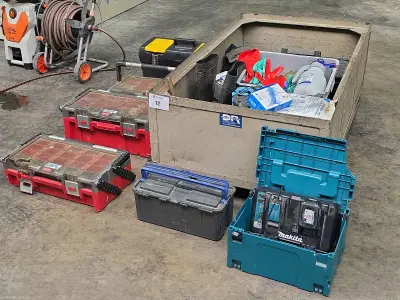 Partij handgereedschap en werkplaatsuitrusting – kavel bij Auctim, Kontich