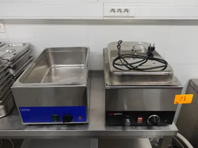 2x Bain marie & toebehoren – kavel bij Openbare Verkopen, Kortrijk