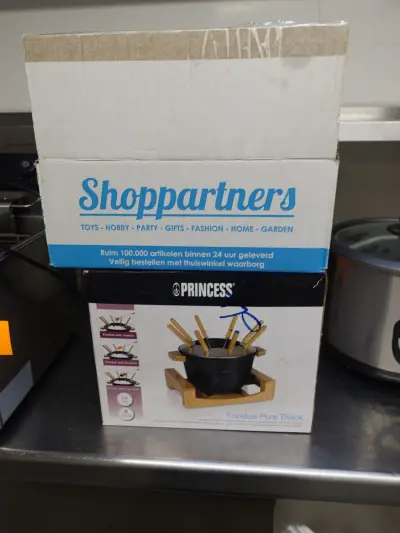 Fondue set & toebehoren – kavel bij Openbare Verkopen, Kortrijk