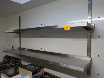 2x Rvs legplank – kavel bij Openbare Verkopen, Kortrijk