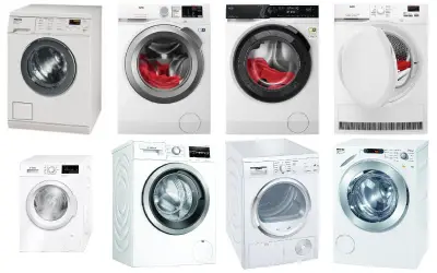 Set van 16 wasmachines en wasdrogers - Gereviseerd B – kavel bij Stocklear