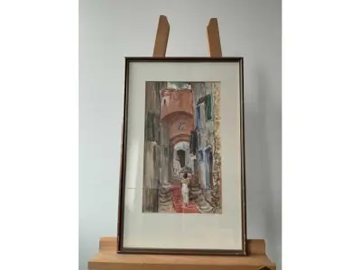 1 Bild Künstler W. Bertram - Ventimiglia - Aquarell – kavel bij Zoll-Auktion, München